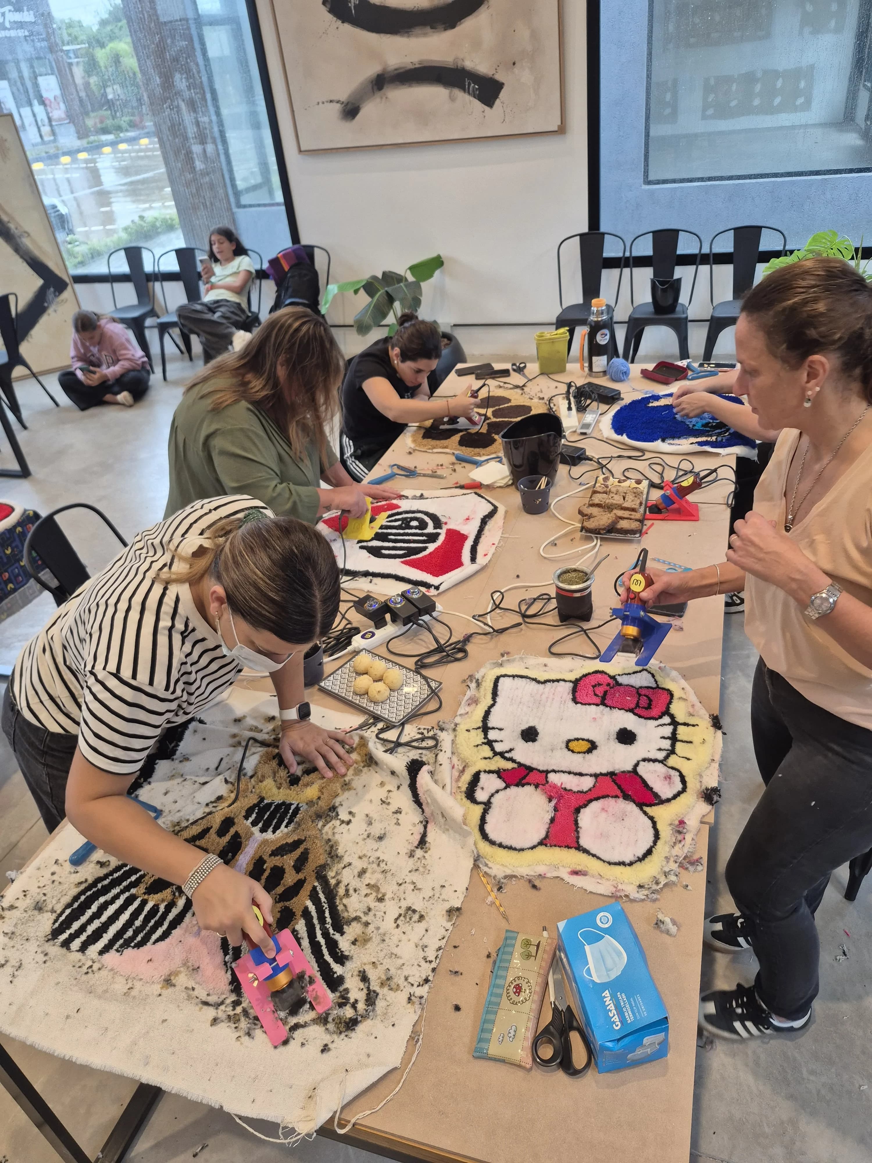 Alfombra hecha en curso de tufting presencial Argentina